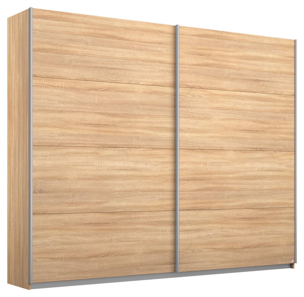 Schwebetürenschrank 226cm Belluno, Sonoma Eiche Dekor - Sonoma Eiche, MODERN, Holzwerkstoff (226/230/62cm) - Rauch Möbel