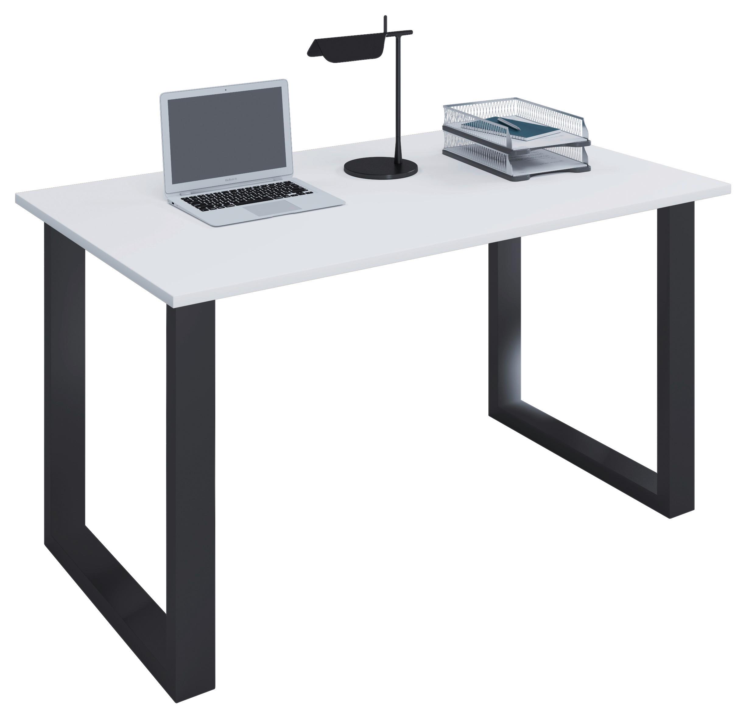 Schreibtisch Lona Schwarz/Weiß B: 50 cm - Schwarz/Weiß, MODERN, Holzwerkstoff/Metall (110/50/76cm) - MID.YOU
