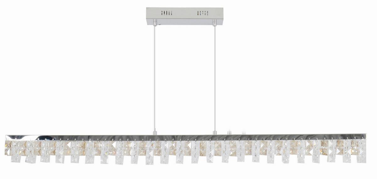 Led-hängeleuchte Diamonds 7049742 Diamonds - Chromfarben, Design, Glas/Metall (80/8/120cm) - Näve