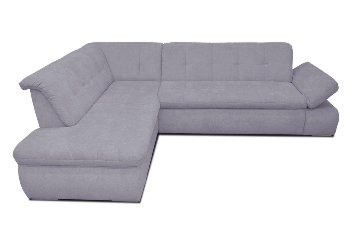 Ecksofa Mit Armteilverstellung Moric Grau Mikrofaser - Chromfarben/Grau, KONVENTIONELL, Textil (216/273cm) - MID.YOU