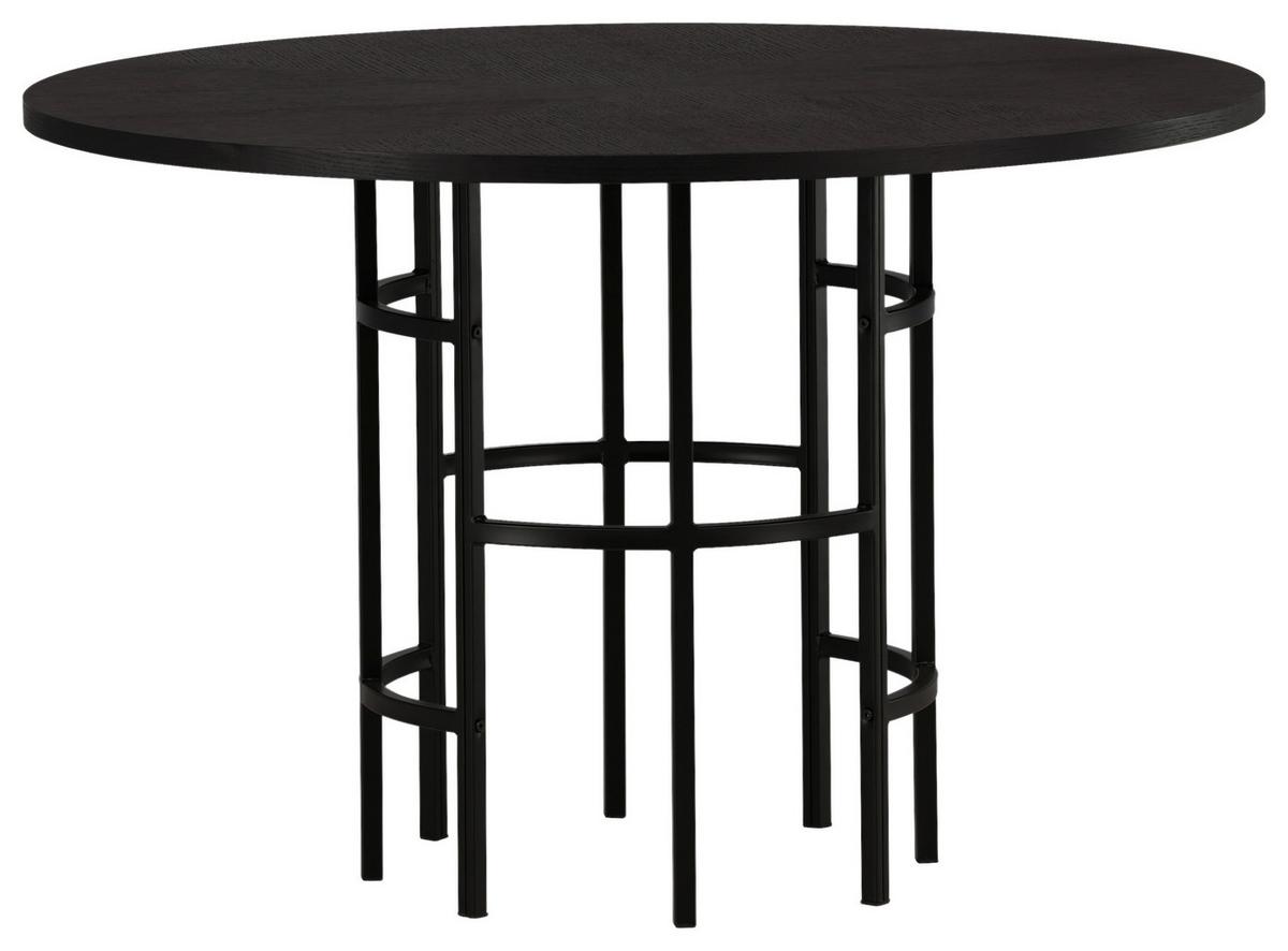 Esstisch Copenhagen - Schwarz, Design, Holzwerkstoff/Metall (115/115/74cm) - Livetastic