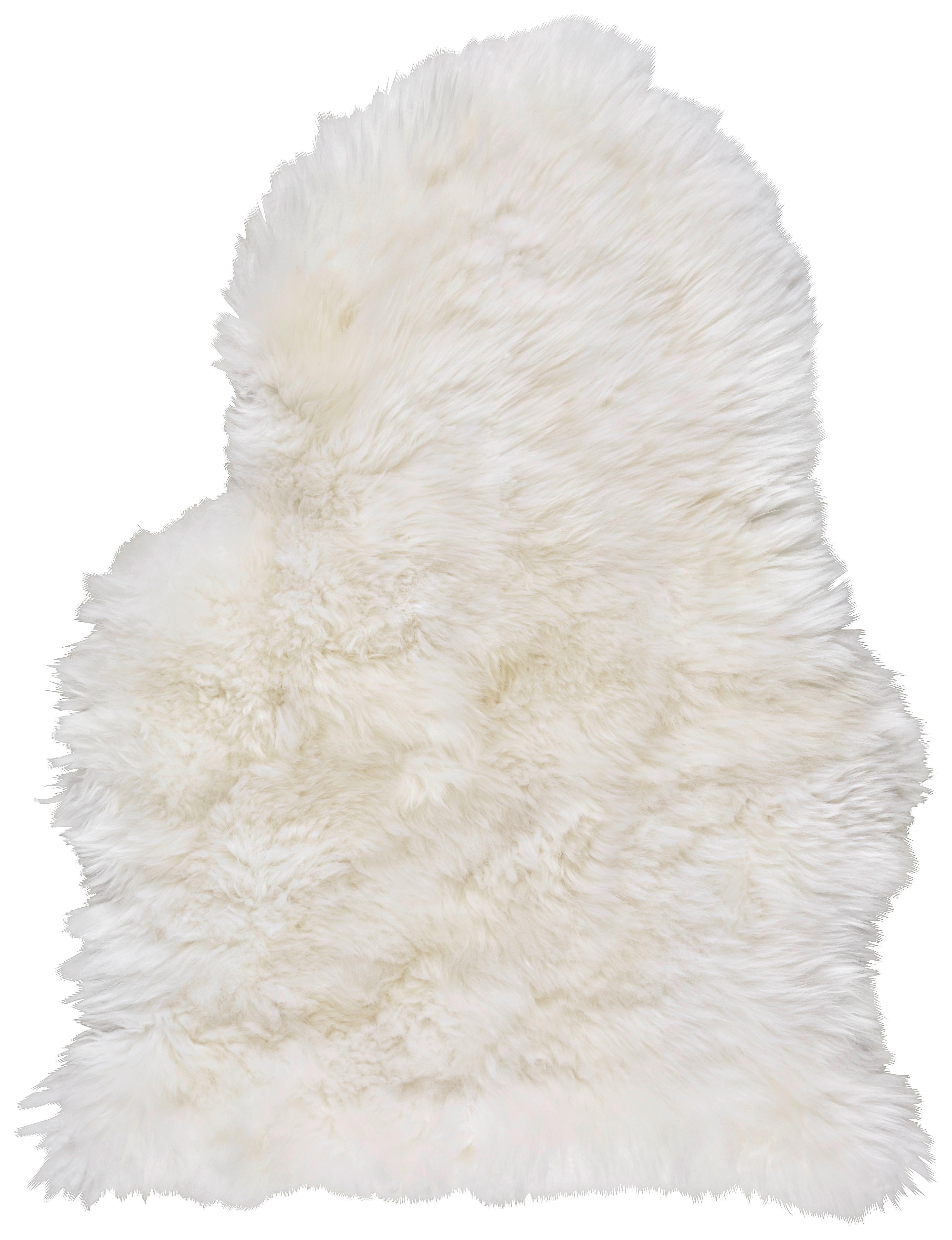 OVČÍ KOŽEŠINA Emma, 60/45cm, bílá - bílá, textil (45/60cm) - Modern Living