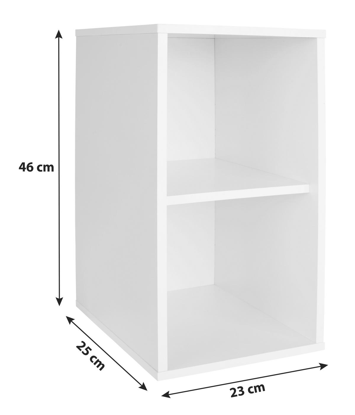 Polc Box - fehér, Modern, faalapú anyag (23/46/25cm)