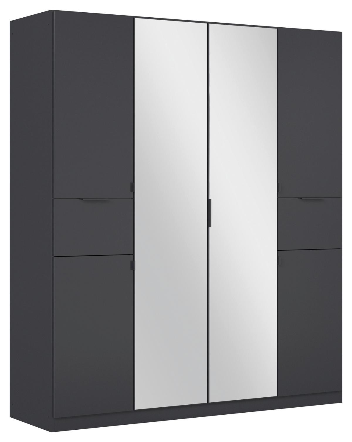 Drehtürenschrank 181 cm Ticao Grau - Silberfarben/Grau, MODERN, Holzwerkstoff (181/210/54cm) - Rauch Möbel