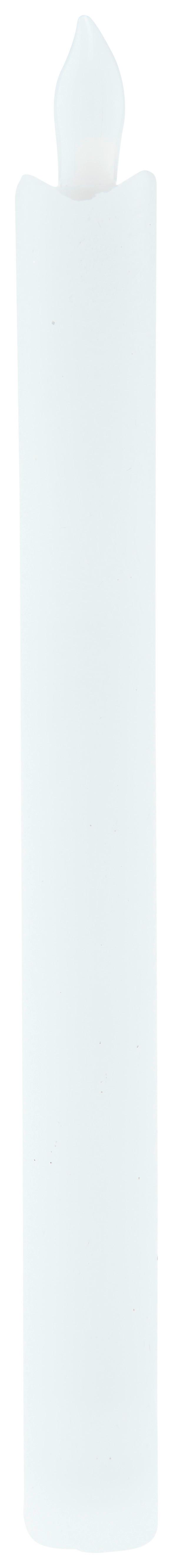LED-Kerze Weiß, 2er Pack Exkl. Batterien, L: ca. 25cm - Weiß, KONVENTIONELL, Naturmaterialien/Kunststoff (25cm) - Luca Bessoni