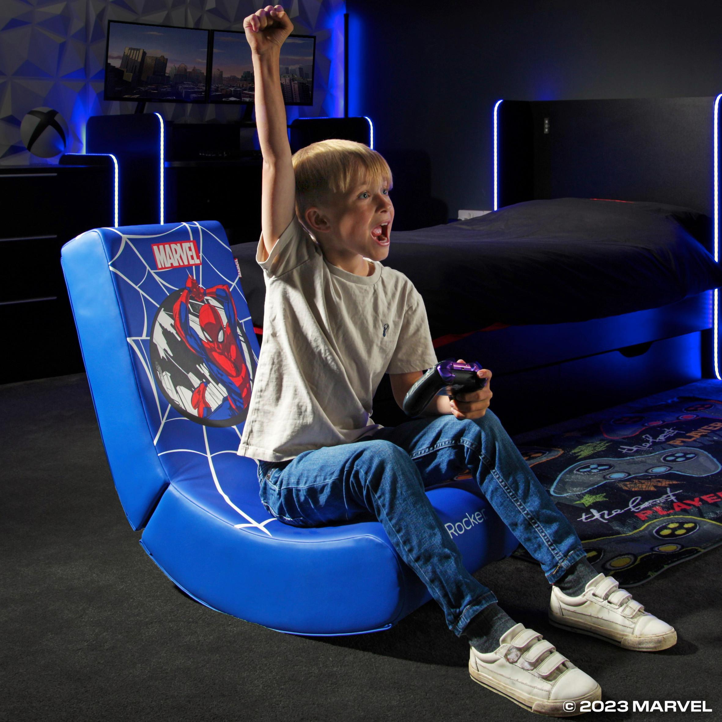 Gamingsessel Lederoptik, Blau, B: 40 Cm - Blau, MODERN, Leder/Holzwerkstoff (40/65,5/85,5cm) - X Rocker