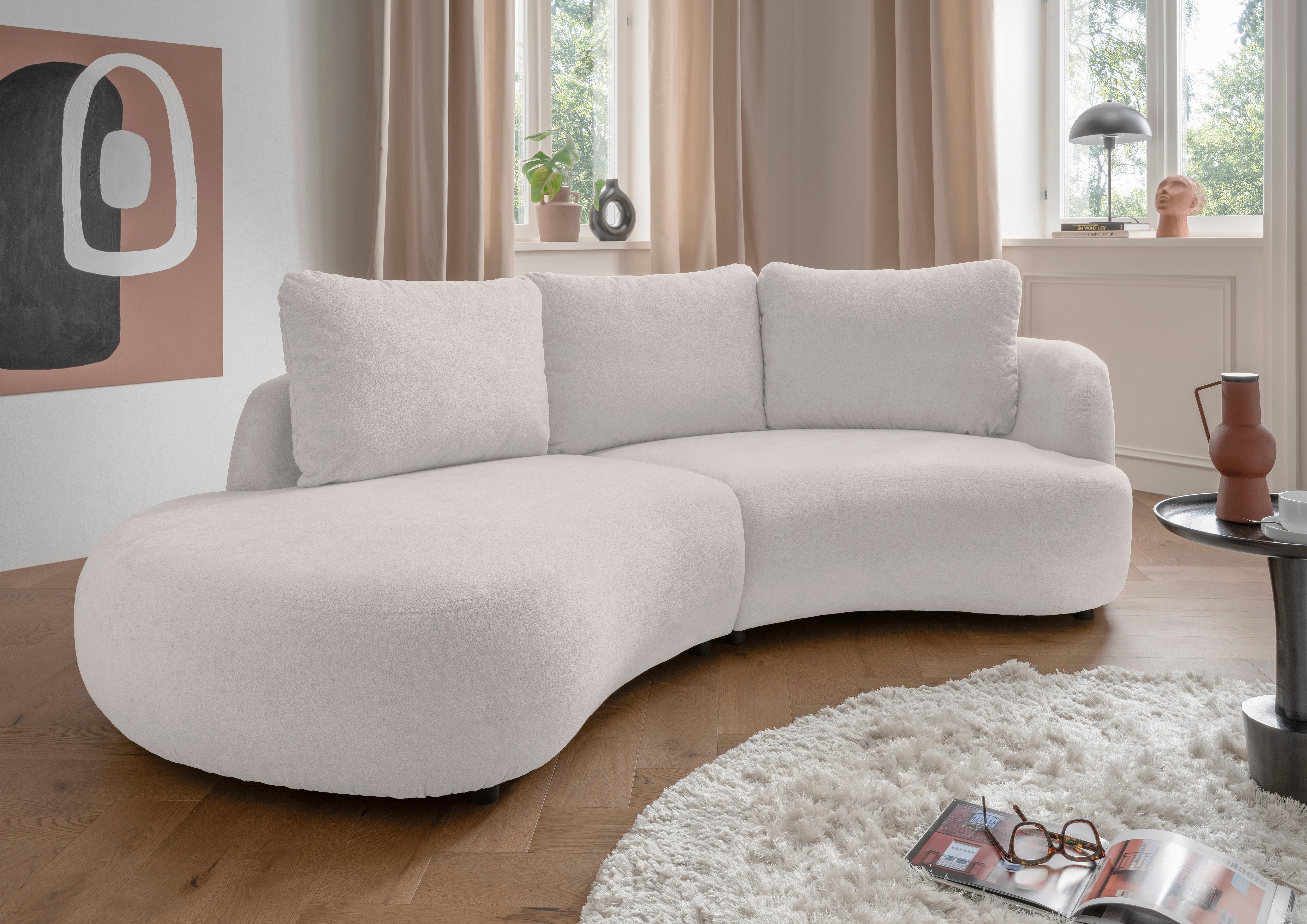 Ecksofa Doppo, Beige S: 250x139 cm - Beige/Schwarz, MODERN, Textil (250/139cm) - Livetastic
