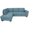Ecksofa John Hellblau S: 178x239 Cm - Schwarz/Hellblau, Trend, Textil (178/239cm)