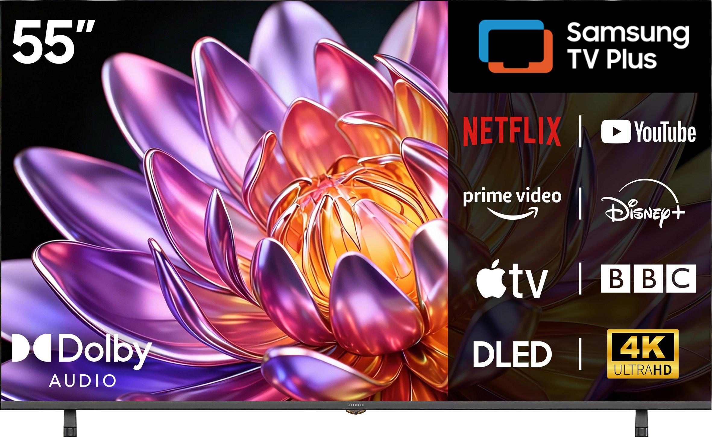 SMART LED TV 55 Zoll - Schwarz, MODERN, Kunststoff