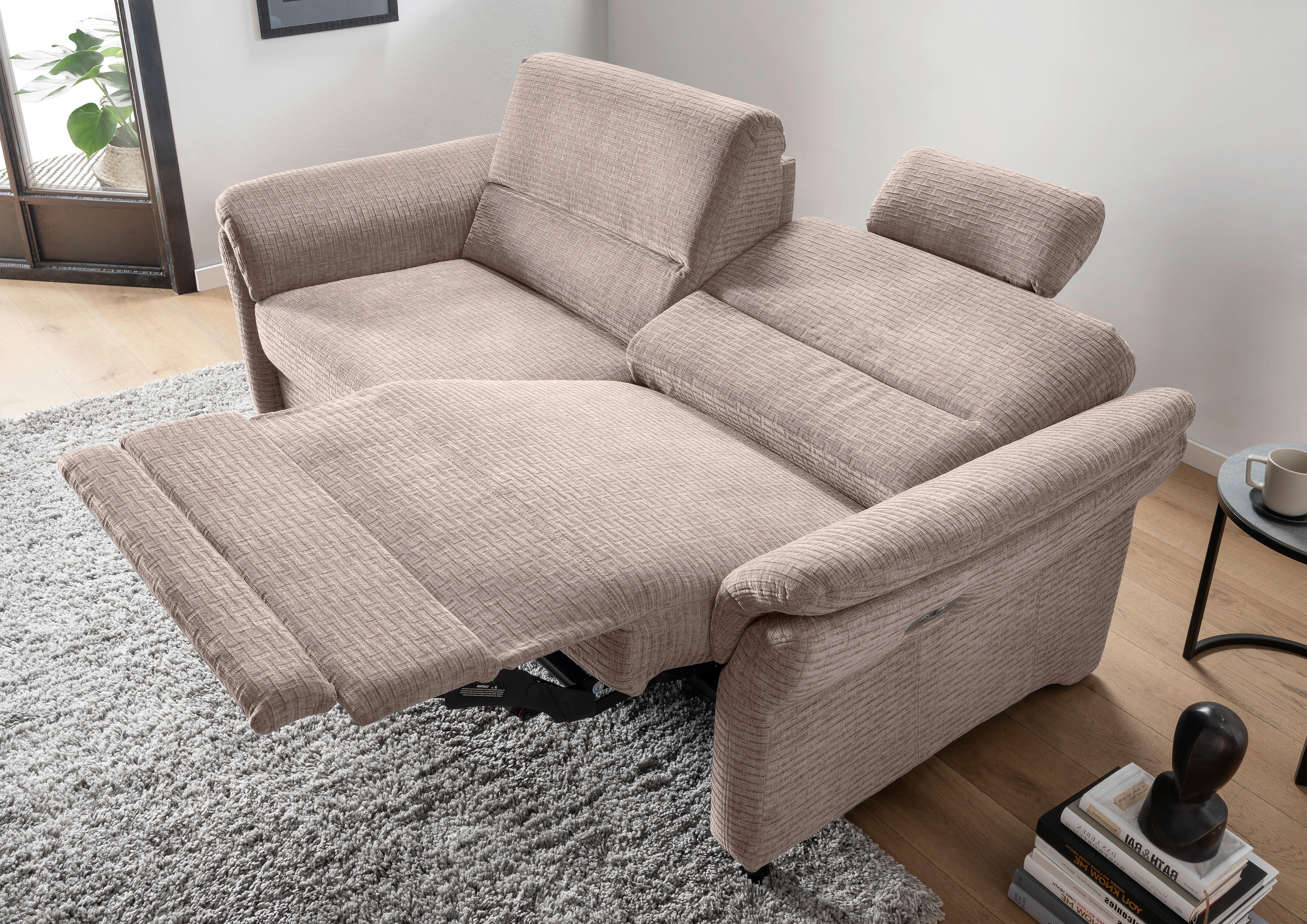 3-Sitzer-Sofa Cavoli, Beige R B: 192 cm - Beige/Schwarz, MODERN, Textil (192/90/89cm) - Livetastic