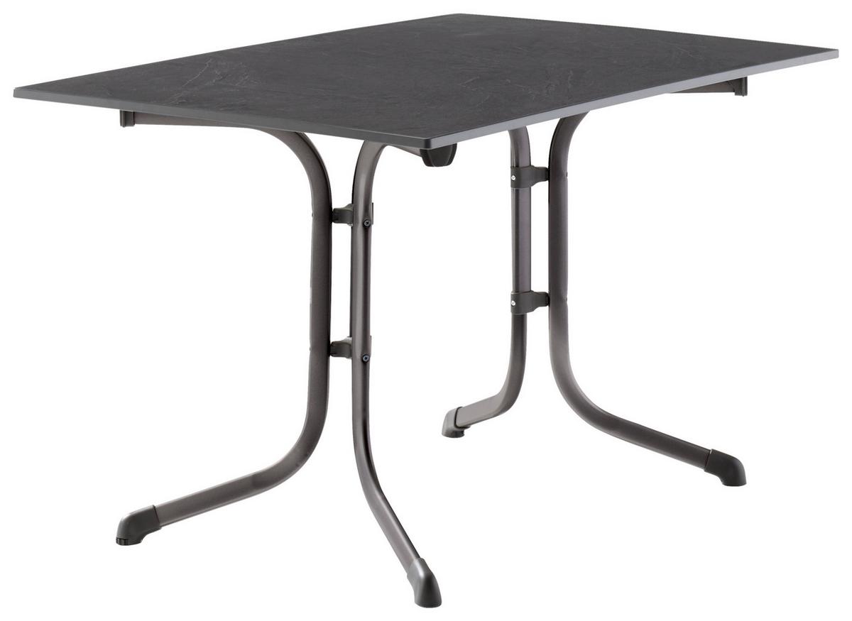 Gartentisch Klappbar Stahl L: 120cm - Anthrazit/Grau, MODERN, Holzwerkstoff/Metall (120/80/73cm) - Sieger