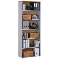 Aktenregal Kontor K2 Eiche Dekor Grau B: 80 cm - Eichefarben/Grau, MODERN, Holzwerkstoff (80/220/38cm)