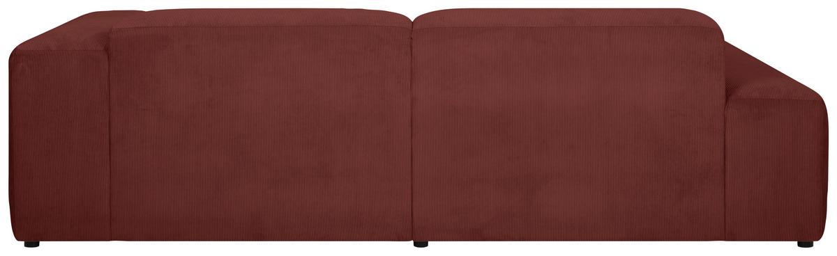 Ecksofa Hannah Rot 170x252 cm - Rot/Schwarz, Design, Textil (170/252cm) - MID.YOU