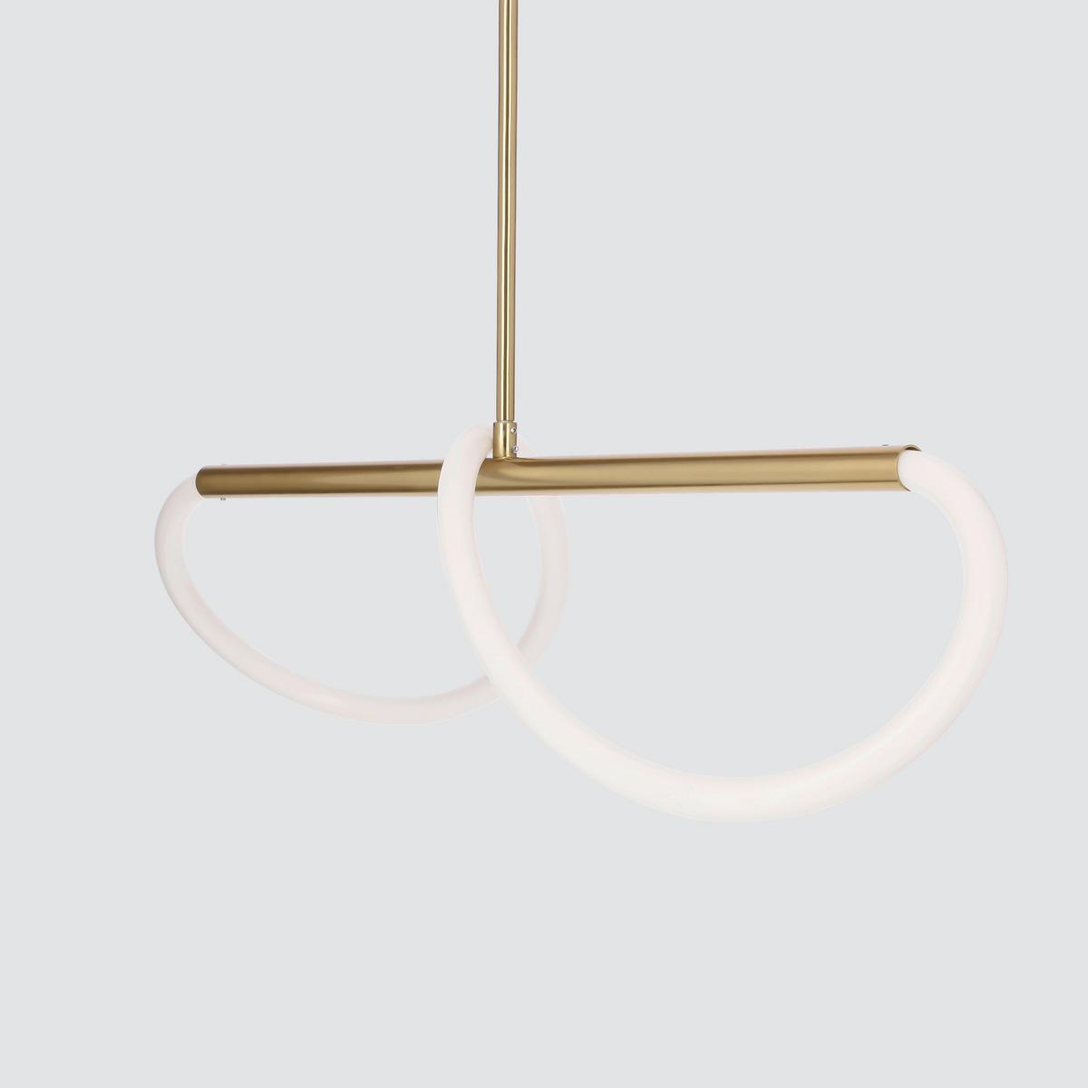 Led-pendelleuchte 31-35608 Supreme - Goldfarben/Weiß, Design, Kunststoff/Metall (80/15/120cm)