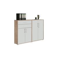 Office Edition B: 168,8 Cm Eichefarben/weiß - Eichefarben/Weiß, MODERN, Holzwerkstoff (168,8/113,6/33cm) - MID.YOU