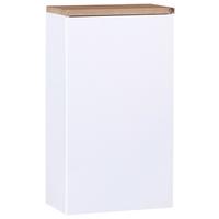 Hängeschrank Grifflos Marbella B: 40 Cm Weiß/eiche Dekor - Weiß, MODERN, Holzwerkstoff (40/70/20cm)