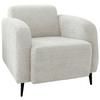 Polstersessel mit Armlehnen Marone, Creme, B: 85 cm - Schwarz/Weiß, MODERN, Textil (85/76/90cm) - Livetastic