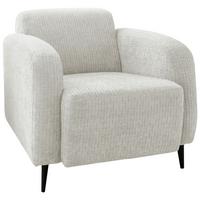 Polstersessel mit Armlehnen Marone, Creme, B: 85 cm - Schwarz/Weiß, MODERN, Textil (85/76/90cm) - Livetastic