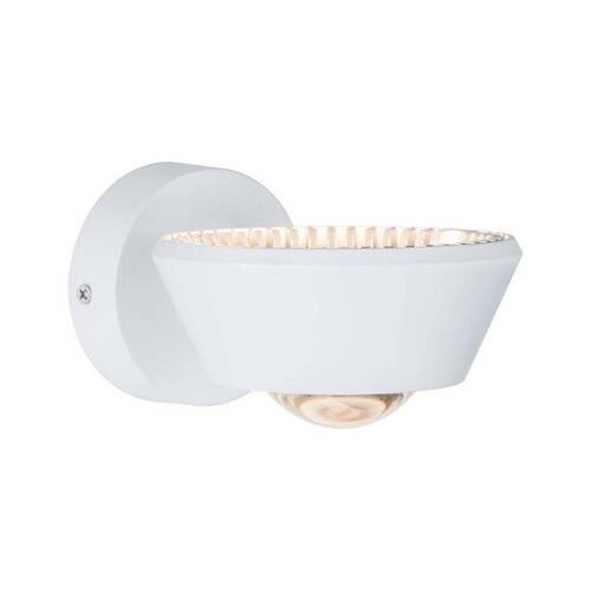LED-Wandleuchte 1-Flammig Weiß - Weiß, Basics, Kunststoff - Paulmann