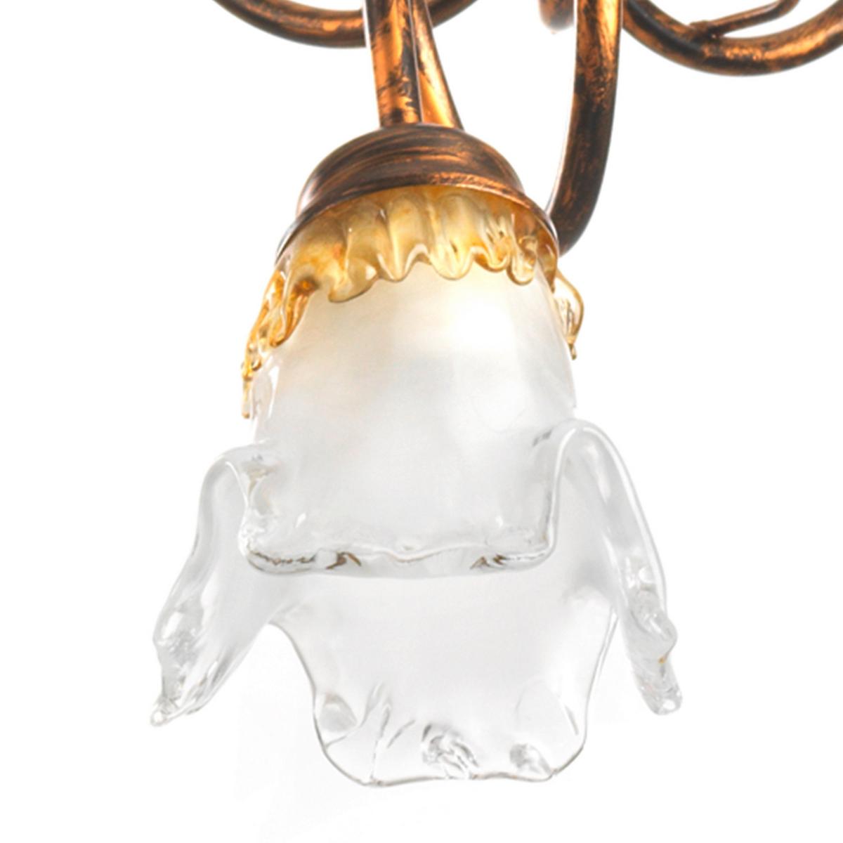 Kronleuchter 4984/3 - Bronzefarben, KONVENTIONELL, Glas/Metall (73/88cm)