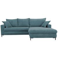 Ecksofa Armilla Blau S: 272x174 Cm - Blau/Hellgrau, Design, Textil (272/174cm) - MID.YOU