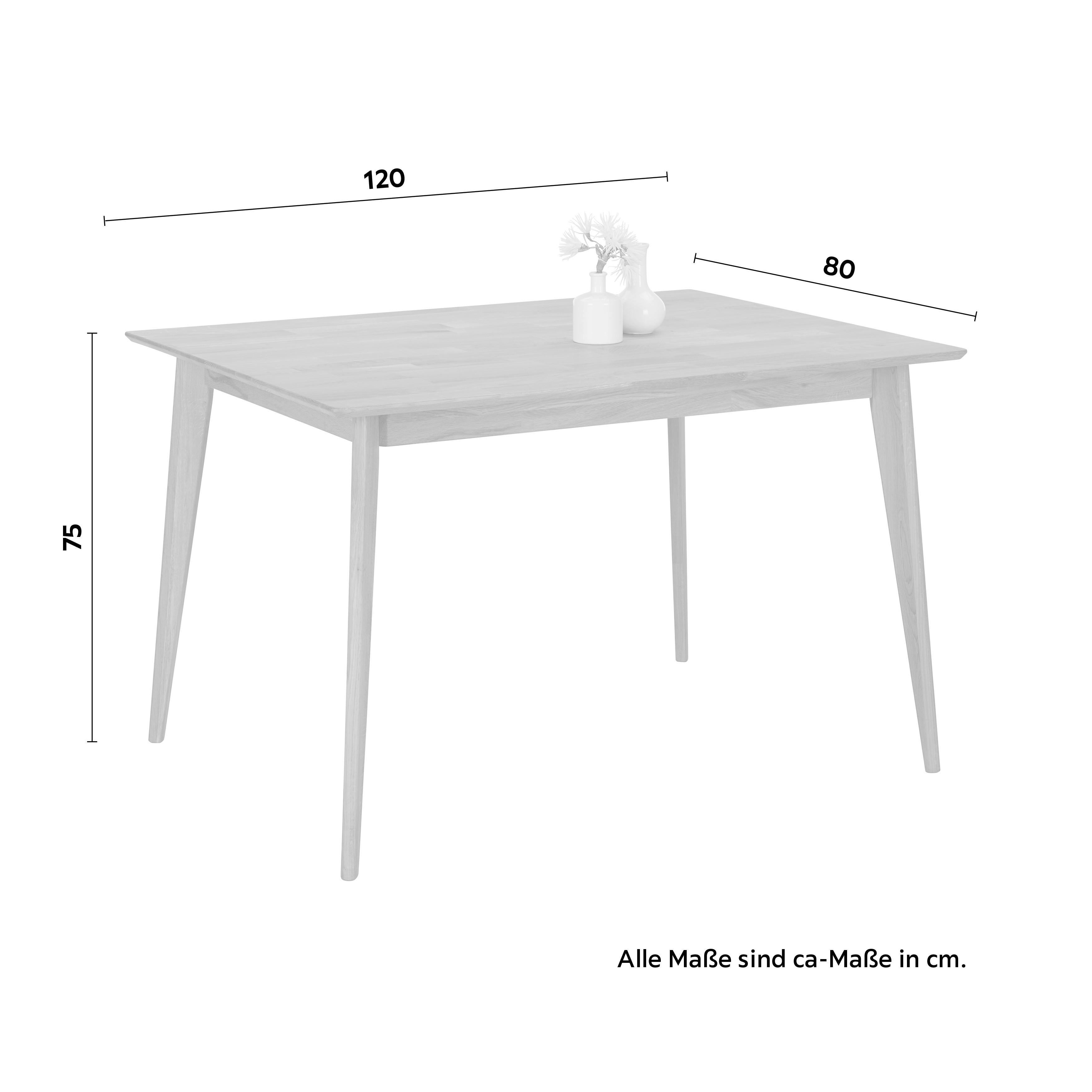 JÍDELNÍ STŮL Rita, 120x80 cm, divý dub - barvy dubu, Konvenční, dřevo (120/75/80cm) - Zandiara