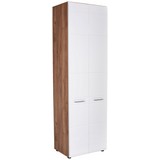 Schuhschrank Avensis - Eichefarben/Weiß, MODERN, Holzwerkstoff (66,8/205,7/37cm) - Luca Bessoni