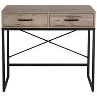 Konsolentisch Turin Holz Dekor B: 80 cm 2 Laden - Schwarz/Eiche Artisan, MODERN, Holzwerkstoff/Metall (80/75/30cm)
