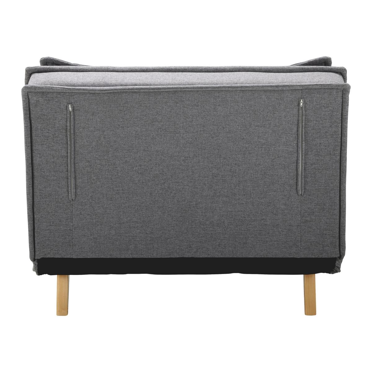 Rozkladacie kreslo LAYLA, tmavosivá - prírodná farba/tmavosivá, Modern, drevo/textil (104/92/84cm) - P & B