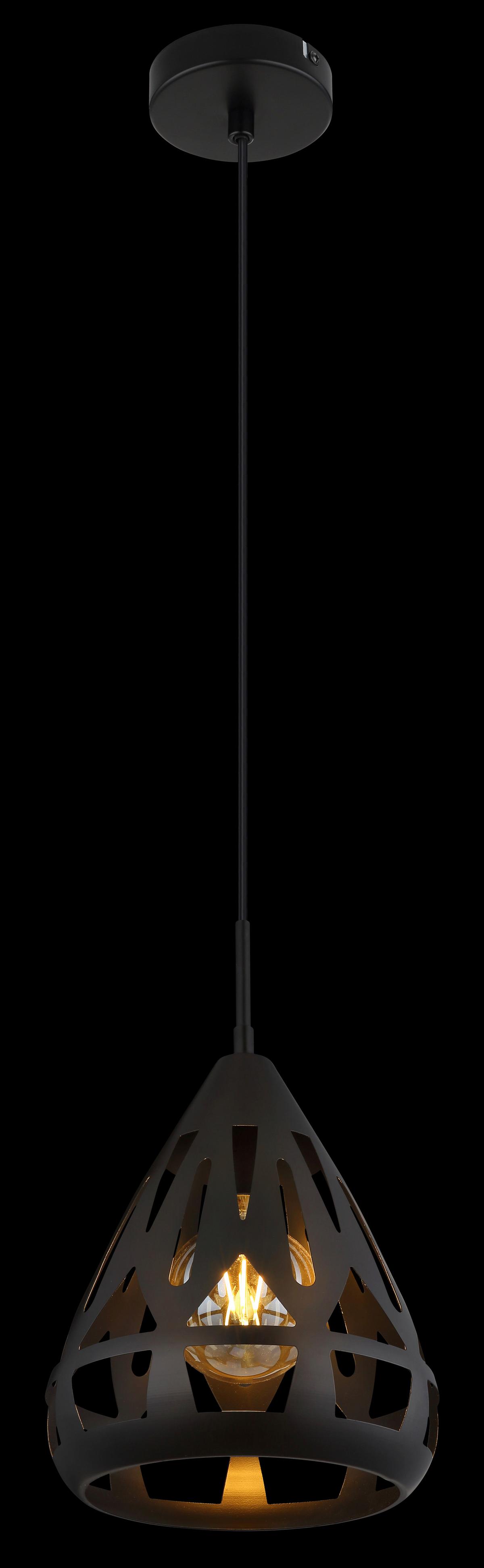 Hängeleuchte 15889h - Schwarz, Basics, Kunststoff/Metall (23/120cm) - Globo