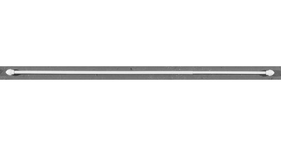 Vitragenstange Weiß L: 75-120 cm - Weiß, KONVENTIONELL, Kunststoff/Metall (75cm) - Ondega