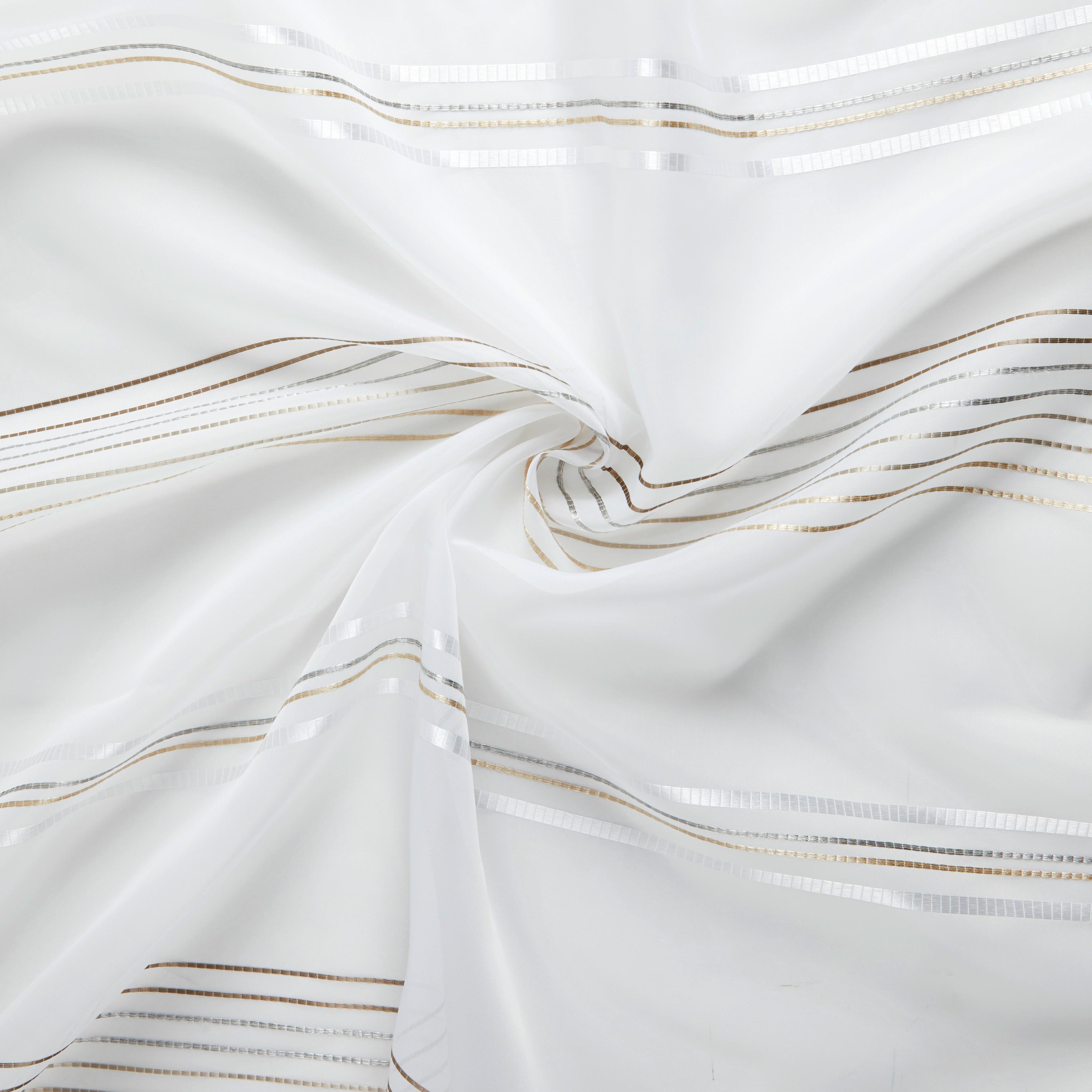 HOTOVÝ ZÁVES Louis, 140/245 cm - hnedá/biela, Konventionell, textil (140/245cm) - Modern Living