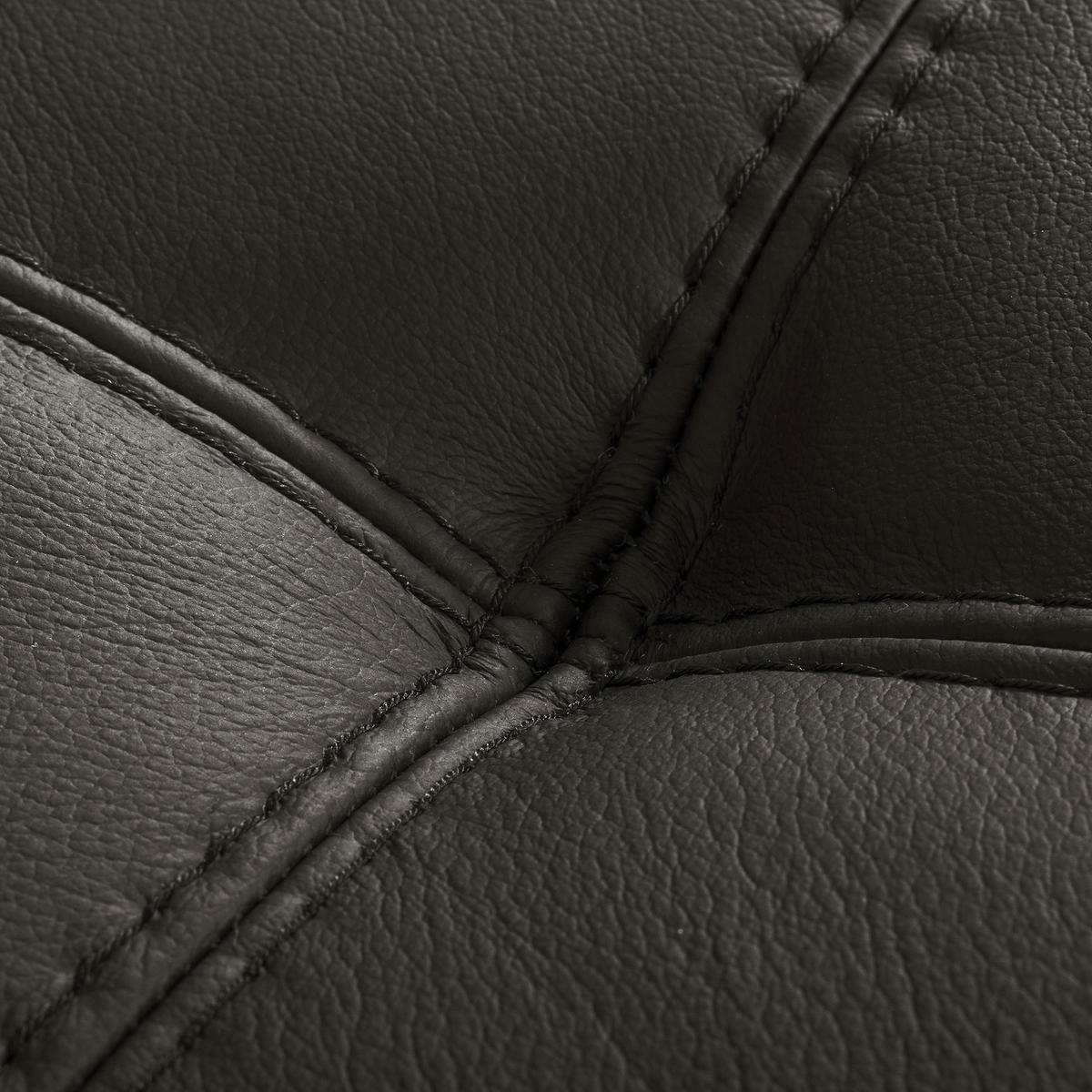 Ecksofa Torino Teilleder Dunkelbraun 173x247 - Dunkelbraun/Schwarz, Design, Leder/Textil (173/247cm) - Livetastic