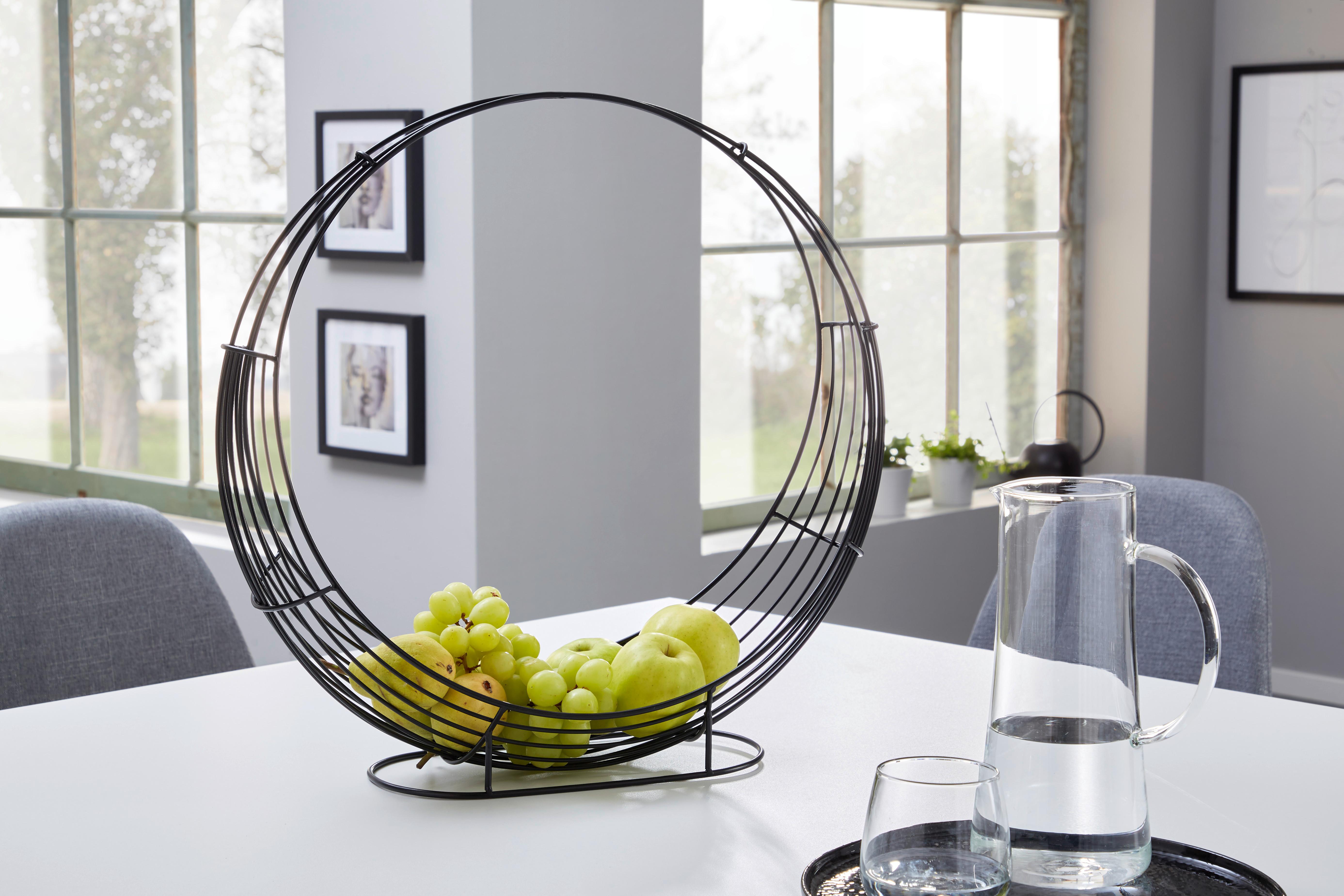 Obstkorb Charlotte - Schwarz, Basics, Metall (50,5/18,5/50cm) - James Wood
