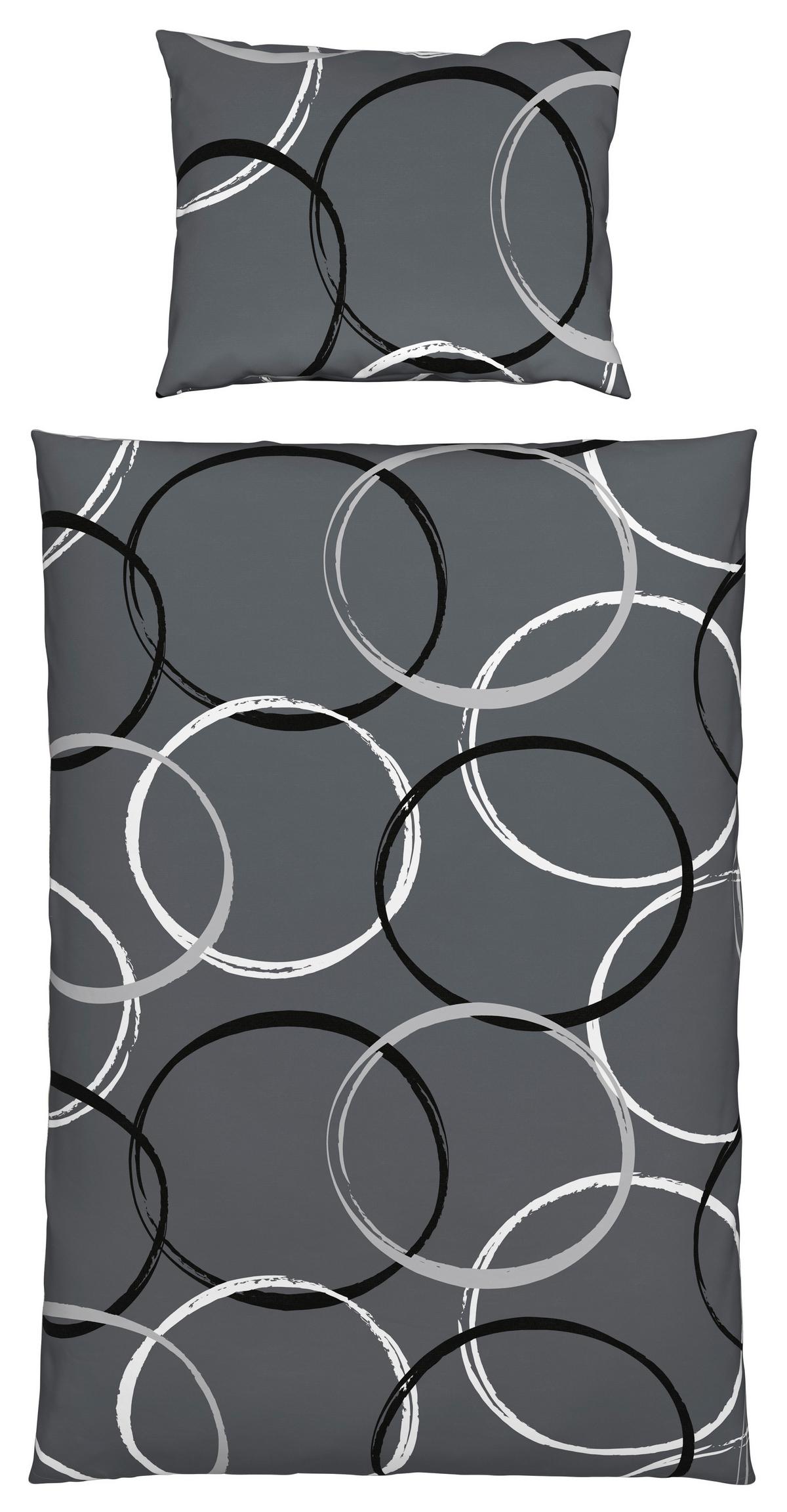 Ágyneműhuzat-garnitúra Anni - szürke, Konventionell, textil - Best Price