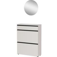 Garderobe Gw-Baldone 2-Teilig Beige B: 80 cm - Beige, Design, Glas/Holzwerkstoff (80/200/29cm) - MID.YOU