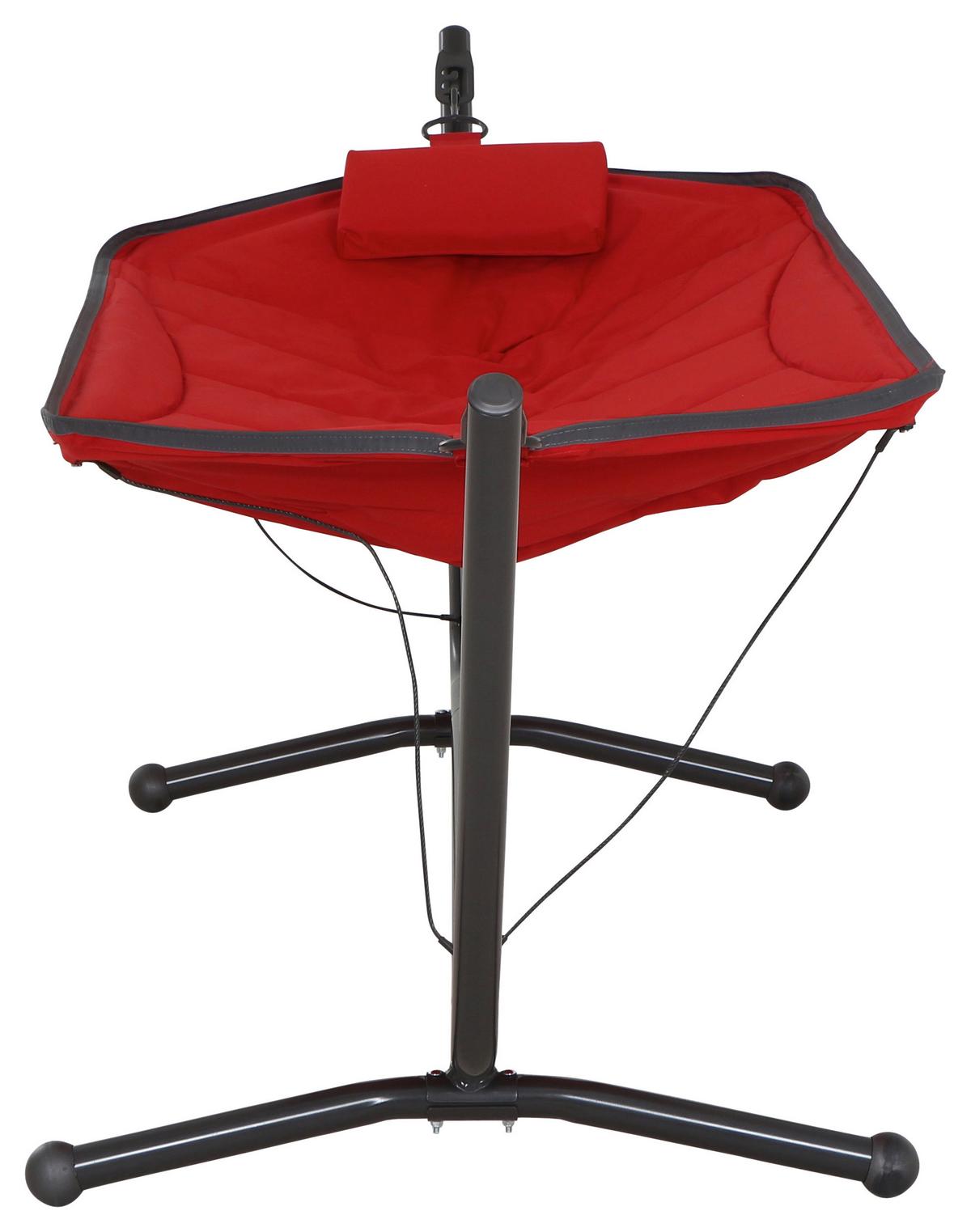 Hängematte L91047 - Dunkelgrau/Rot, KONVENTIONELL, Textil/Metall (105/104/305cm) - Siena Garden