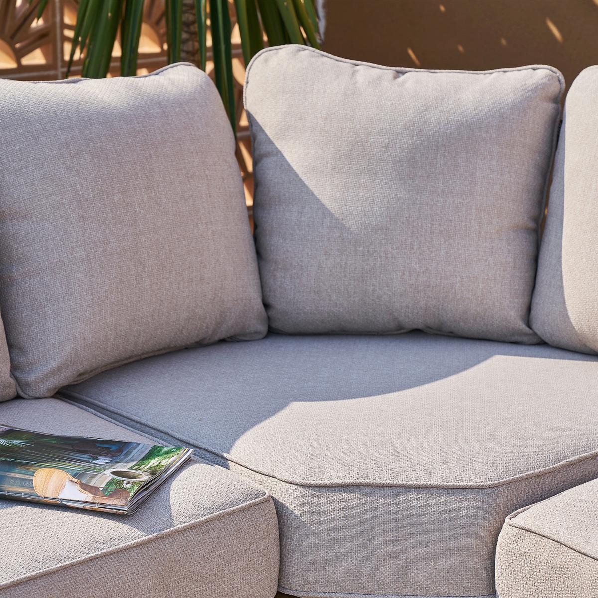 Dining-Loungeset Avery Beige - Eichefarben/Braun, Basics, Metall (290/290/68cm) - Ambia Garden