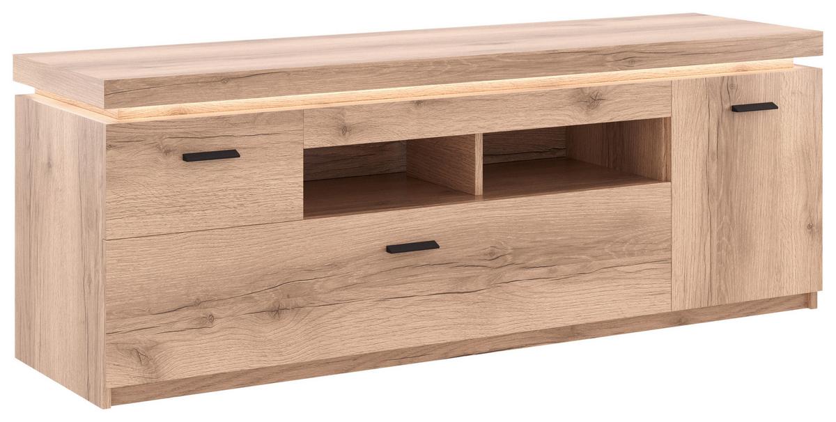TV-Element Vancouver B: 156 cm Eiche Dekor - Eichefarben, MODERN, Holzwerkstoff (156/57/44cm)