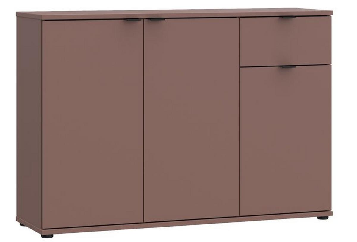 Komoda Ganymede, farba terakota, š: 120 cm - terakota, Modern, kov/kompozitné drevo (119,8/82,3/34,1cm)