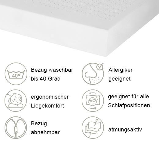 Kaltschaummatratze Air Deluxe 19 - Weiß, Basics, Textil (90/200cm) - MID.YOU