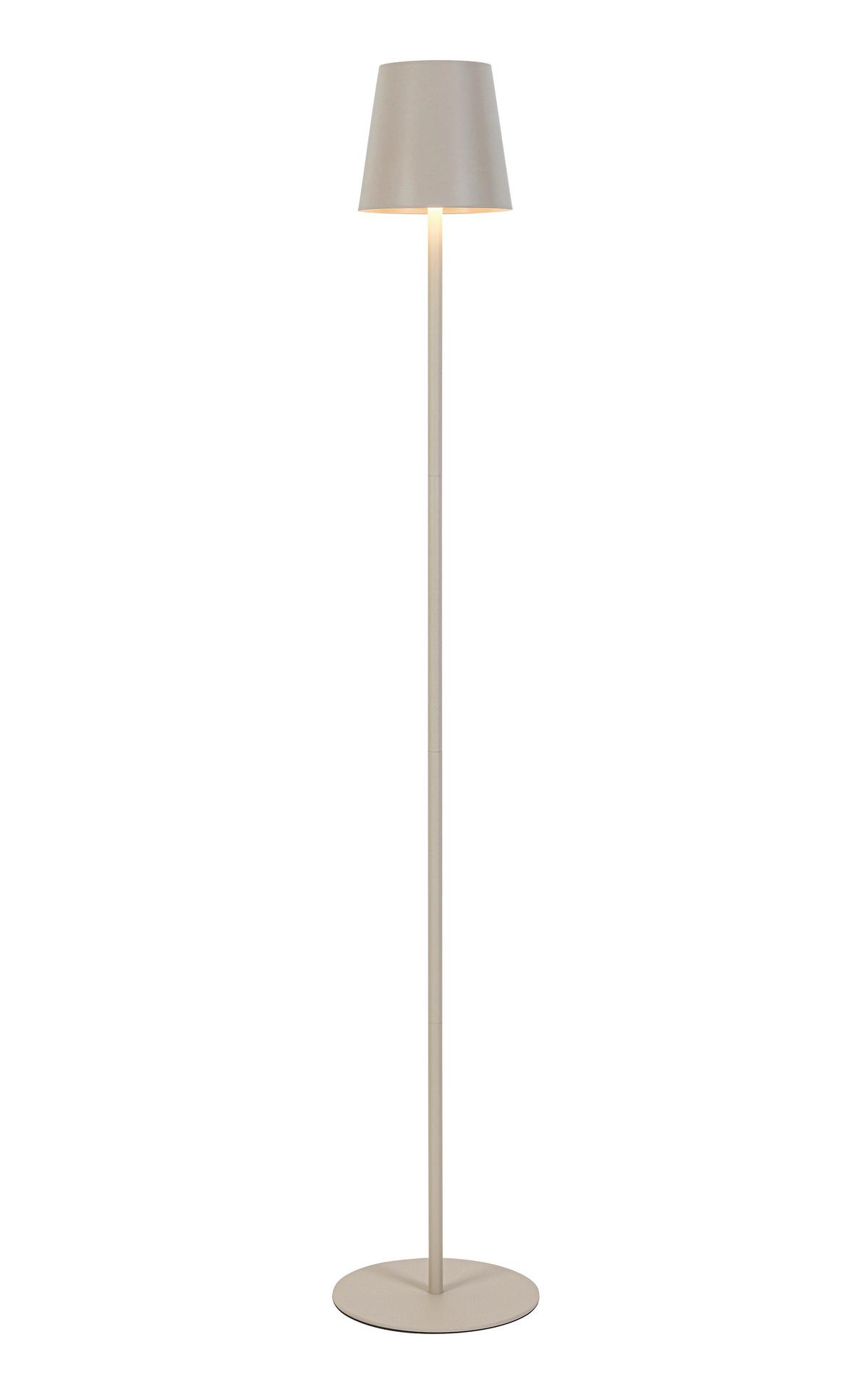 LED-Stehleuchte Liliana - Sandfarben/Weiß, MODERN, Kunststoff/Metall (22/130cm) - Luca Bessoni