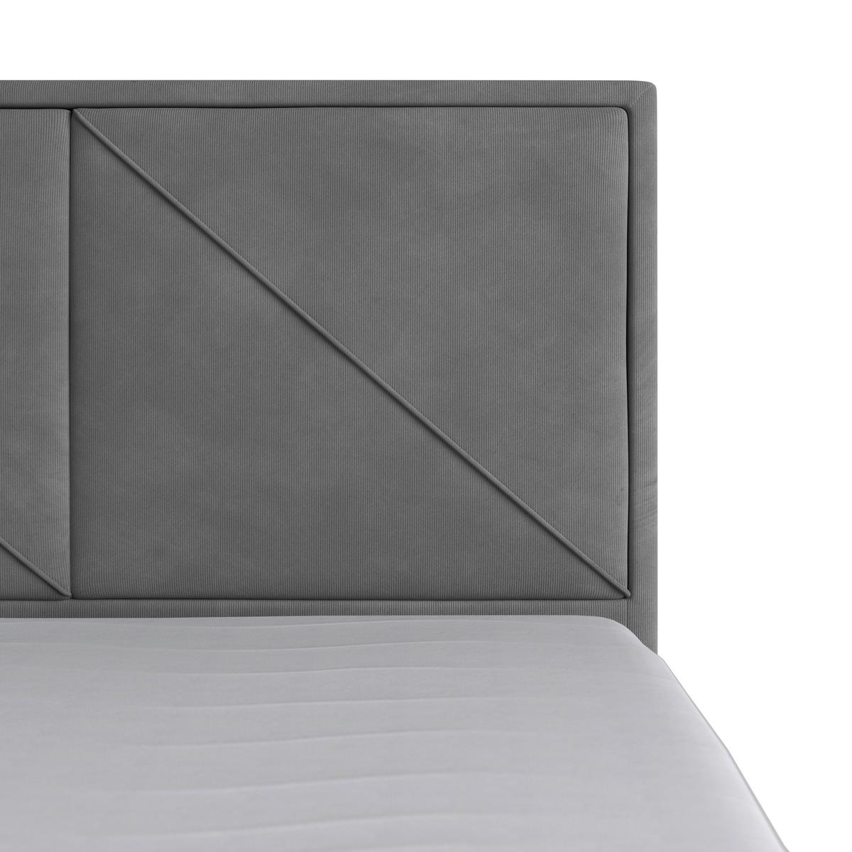 Boxspringbett mit Bettkasten Bologna 180x200 cm Hellgrau - Hellgrau/Schwarz, MODERN, Holzwerkstoff/Kunststoff (180/200cm) - MID.YOU
