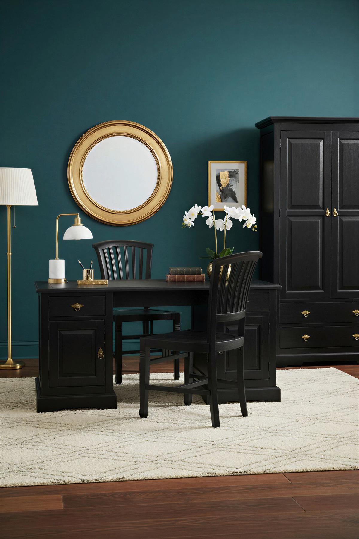 Schrank Akazie Antik B: 98cm - Schwarzbraun, Design, Holz (98/183,50/44cm) - MID.YOU
