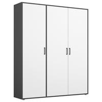 Drehtürenschrank 140cm Voyager Grau,Weiß - Weiß/Grau, MODERN, Holzwerkstoff (140/194/53cm) - Rauch Möbel