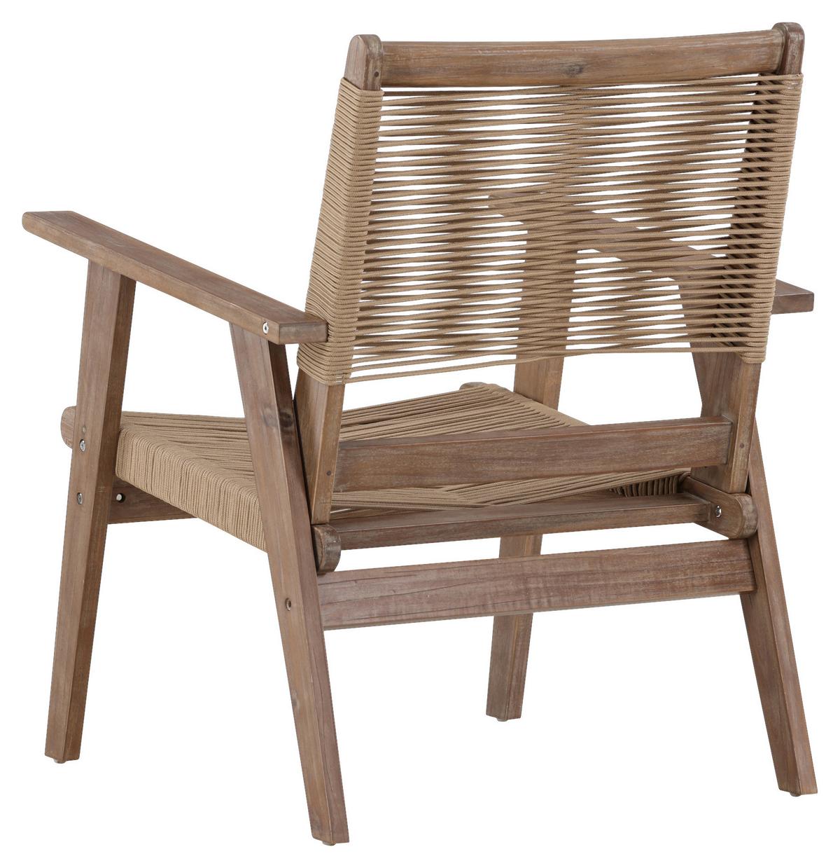 Loungesessel Peter Aus Akazienholz/textil - Braun, KONVENTIONELL, Holz/Textil (68/88/72cm) - Gardenson