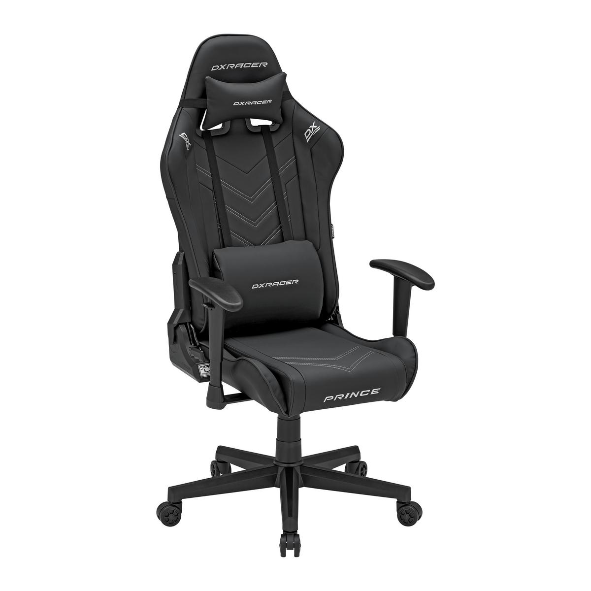 Herné kreslo PRINCE -EXKLUSIV- - čierna/biela, Modern, textil/plast (67/126/67cm) - Dxracer