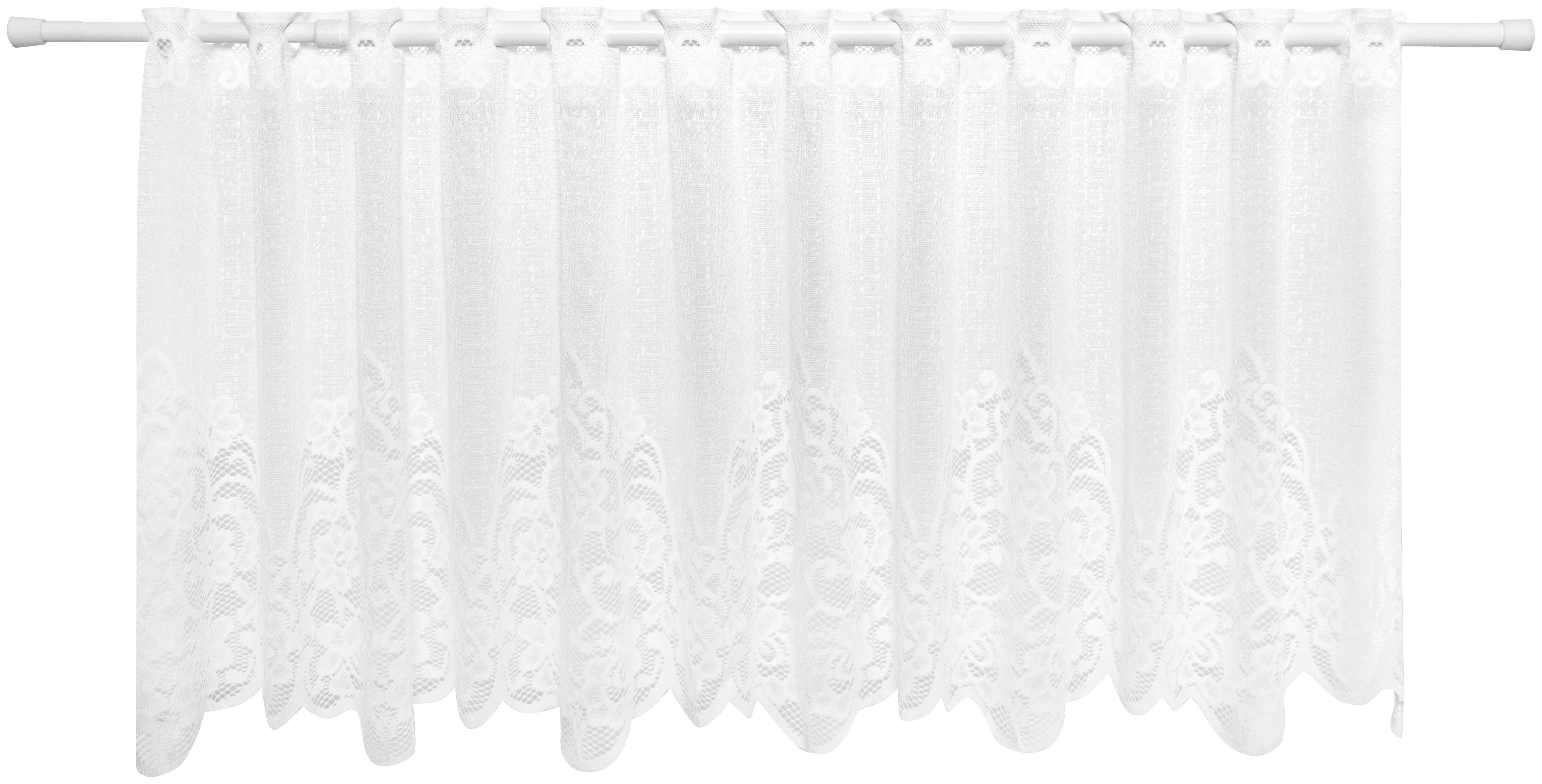 Kurzgardine Gitte - Weiß, KONVENTIONELL, Textil (150/50cm) - Ondega