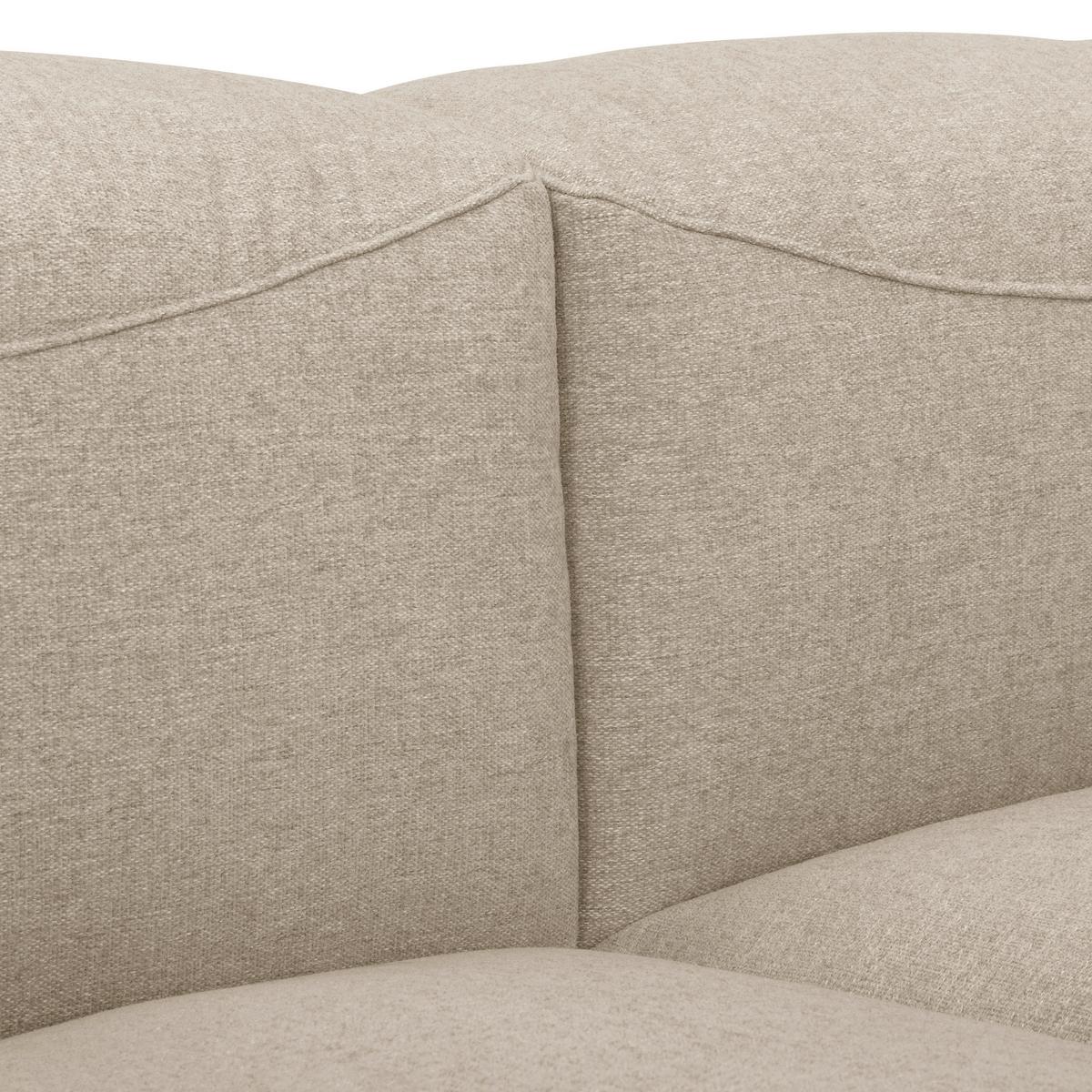 Wohnlandschaft Lena Creme Flachgewebe - Creme, Design, Textil (250/350/235cm) - Max Winzer
