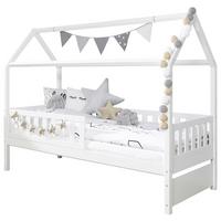 Hausbett Traumhaus 90x200 cm Kiefer Weiß - Weiß, MODERN, Holz (90/200cm) - MID.YOU